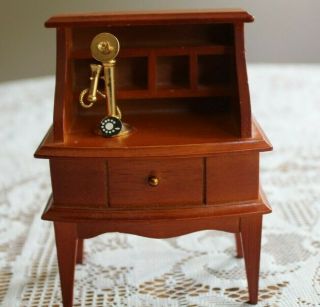 Vintage George Good Music Box Desk W/ Old Time Phone Plays Perfect