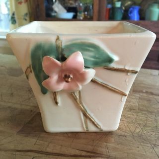 Vintage Mccoy Art Pottery Planter Pink Flower