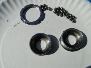 Vintage Specialites T.  A.  French Thread Bottom Bracket Cups And Bearings