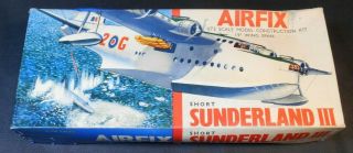 Vintage Airfix 1/72 Short Sunderland Iii Aircraft Plastic Model Kit