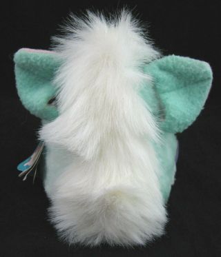 VTG Furby Babies Light Blue White with Pink Hair Tag Model 70 - 940 1999 2C 4
