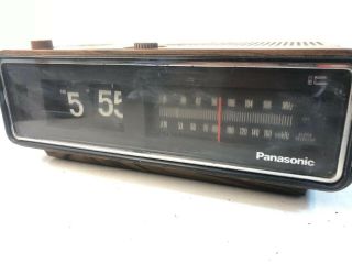 Vintage Panasonic Am Fm Radio Alarm Clock Flip Numbers Model Rc 6253