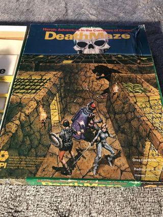 Vtg 1979 Deathmaze Spi Fantasy Board Game Heroic Adventure In The Corridors Doom