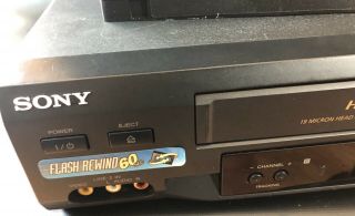 Sony SLV - N51 VCR Player VHS Video Recorder 4 Head w/ Remote Aladdin Movie 2