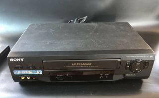 Sony SLV - N51 VCR Player VHS Video Recorder 4 Head w/ Remote Aladdin Movie 7