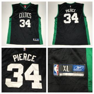Vintage Boston Celtics Black Jersey 34 Paul Pierce Mens Size Xl