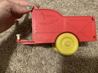 Vintage Roy Rogers Trigger Red Wagon Plastic Ideal Toy Corp