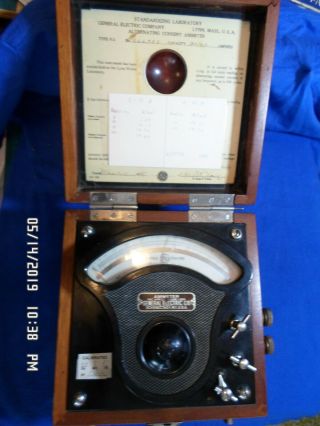 Vintage Ge General Electric Model P - 3 Ac Ammeter 30/60 Amperes