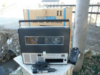 Vintage Panasonic Rq - 156s Reel To Reel Solid State Tape Recorder - Box