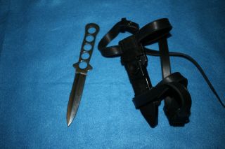 Vintage Rostfrei Scuba Diving Knife With Calf / Thigh Sheath 8 3/4 "