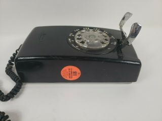 Vintage WESTERN ELECTRIC Black Rotary Dial Wall Mount Phone.  Fast. 5