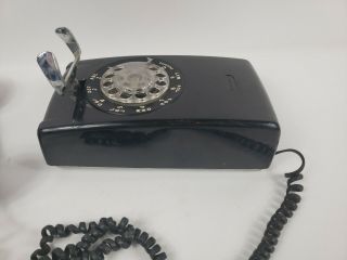 Vintage WESTERN ELECTRIC Black Rotary Dial Wall Mount Phone.  Fast. 6