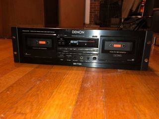 Denon Dn - 770r Dual Cassette Deck W/ Rack Mount