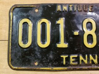 1960 ' s Vintage Antique Tennessee Car License Plate 001 - 800 2
