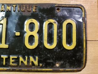 1960 ' s Vintage Antique Tennessee Car License Plate 001 - 800 3