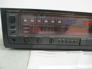 Realistic STA - 2700 Digital Synthesized AM/FM Stereo Receiver 2