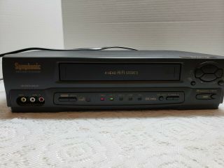 SYMPHONIC VR - 701 VCR VHS HIFI Stereo Video Cassette Recorder Player Unit 4Head 2