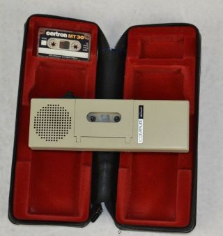 Vintage Compur Dict Dictophone Portable Voice Recorder W/ Case And Cassette