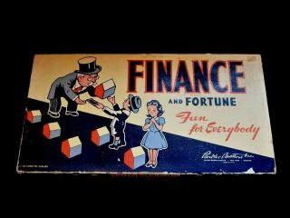 1936 Finance And Fortune Parker Brothers Board Game Vintage - Iob