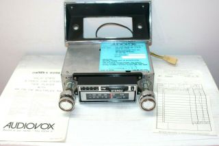 Vtg Audiovox 8 Track Am/fm Car Stereo Radio Faceplate Model No.  C - 977b