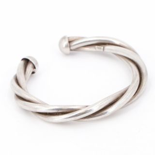 Vtg Sterling Silver - Southwestern Twisted Rope 6.  25 " Cuff Bracelet - 38.  5g