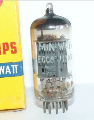 Philips Miniwatt Mullard 1958 Long Plate Ecc83 Avo 163 Tube 12ax7