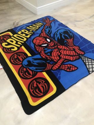 Vintage Blanket,  Spiderman,  Twin Size Bed,  Well Kept - Giant Bright Colors