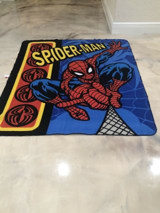 Vintage Blanket,  SPIDERMAN,  Twin Size Bed,  WELL KEPT - GIANT BRIGHT COLORS 4