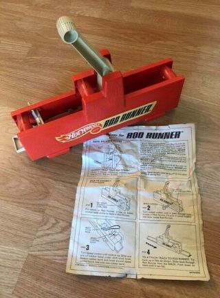 Vintage 1969 Mattel Hot Wheels Single Lane Rod Runner With Key & Instructions