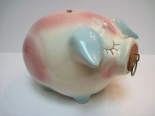 Vintage Hull American Art Pottery Corky Pig Piggy Bank " Great Baby Gift "