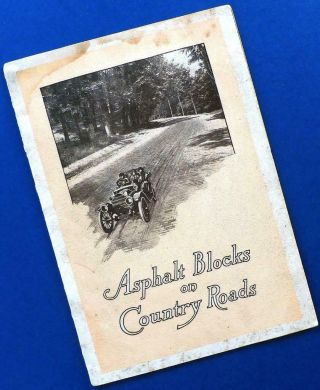 1911—asphalt Blocks On Country Roads—good Roads Pavement Resurfacing