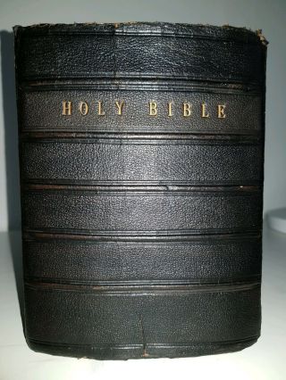 1856 King James Bible Thickest Interleaved Octavo Binding Wow