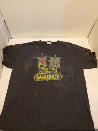 Vintage Jinx Brand Blizzard World Of Warcraft T - Shirt Pre Owned Orc Vs Human