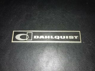 Vintage Dahlquist Speakers Badge Emblem,  Dq - 10,  Oem,