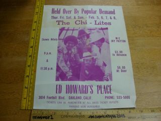 The Chi - Lites 1960s Vintage Concert Poster Ed Howard 
