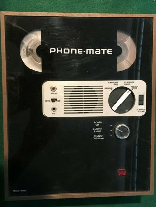 Vintage 1974 Phonemate 400s Telephone Answering Machine Reel To Reel Tape