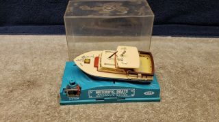 Vintage Battery Powered Ideal Motorific King Of The Sea Cabin Cruiser With Case