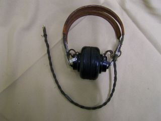 Wwii Vintage Western Electric Anb - H - 1 Hb - 7 Headset Aviator Earphones Receiver