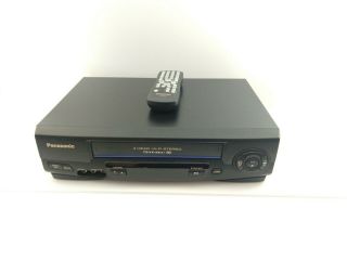 Panasonic Pv - V4521 4 Head Vcr Video Cassette Recorder Player W Remote