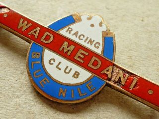 VINTAGE HORSE RACING MEMBERS BADGE WAD MEDANI BLUE NILE RACING CLUB SUDAN 3