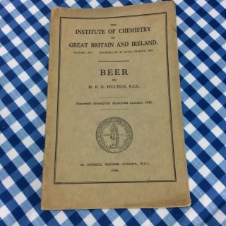 Vintage Institute Of Chemistry Lecture On Beer Pamphlet