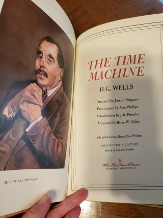 Easton Press The Time Machine By H.  G.  Wells 2002 100 Greatest Books Ever Written
