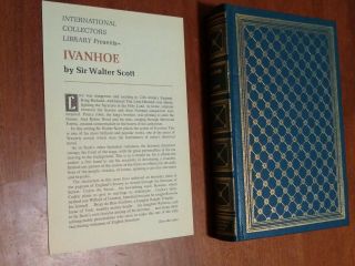 Ivanhoe By Sir Walter Scott International Collectors Library Vintage Hardcover