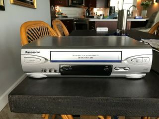 Panasonic Hi - Fi Stereo 4 Head Vcr Vhs Player Omnivision W Remote & Cables