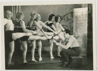 Larry Cabellos Dance Director Sexy Leggy Chorus Girls Vintage Photo Longworth