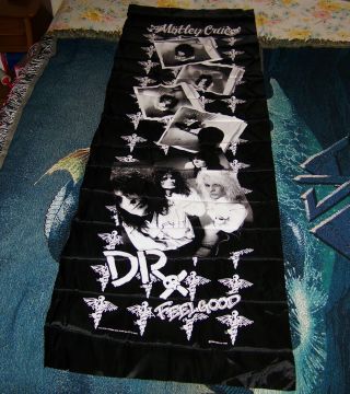 Vintage 1990 Motley Crue 22x66 Dr Feelgood Tapestry Flag Wall Hanging Banner