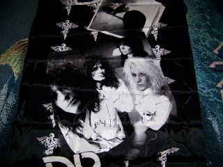 Vintage 1990 MOTLEY CRUE 22X66 DR FEELGOOD Tapestry Flag Wall Hanging Banner 3