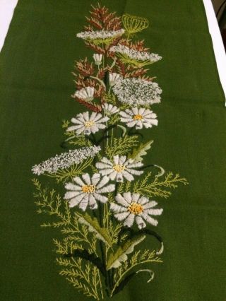 Vintage Floral Embroidery Asters Queen Anne 