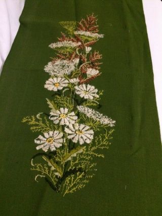 Vintage Floral Embroidery Asters Queen Anne ' s Lace & Beads 27 