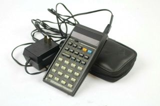Vintage Hewlett Packard Hp 32e Scientific Calculator W/ Case And Power Adapter